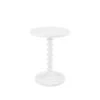 Spencer 17 in. W x 17 in. D x 22.25 in. H White Round Wood End / Side Table by Powell Company -Powell Company Shop white powell company end side tables hd1769st21 64 1000