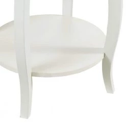 Justine 18 in. W x 18 in. D x 24 in. H White Round Wood Table by Powell Company -Powell Company Shop white powell company end side tables hd1770st21 1d 1000