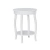 Justine 18 in. W x 18 in. D x 24 in. H White Round Wood Table by Powell Company -Powell Company Shop white powell company end side tables hd1770st21 64 1000
