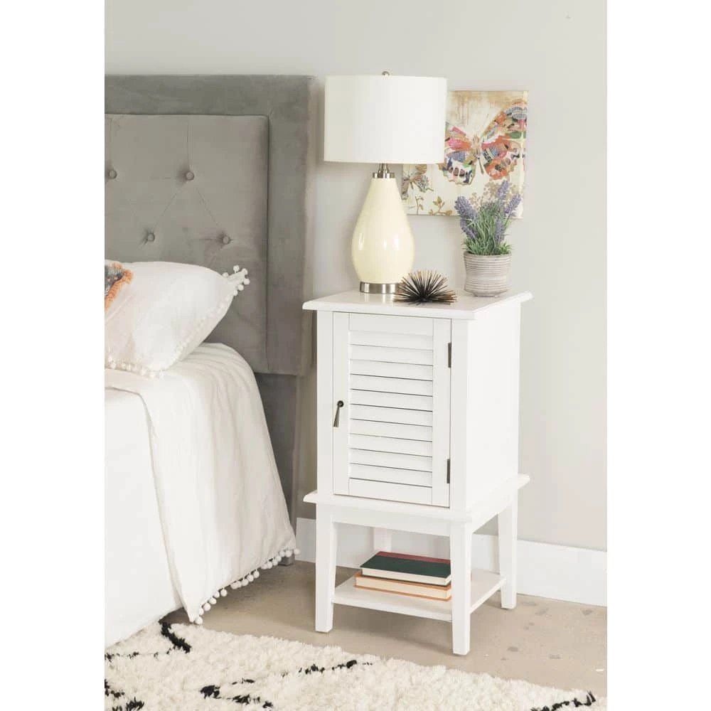 Harriet 15.75 in. W x 15.75 in. D White Shutter End / Side Table by Powell Company 10 Harriet 15.75 in. W x 15.75 in. D White Shutter End / Side Table by Powell Company - Image 8