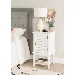 Harriet 15.75 in. W x 15.75 in. D White Shutter End / Side Table by Powell Company 13 Harriet 15.75 in. W x 15.75 in. D White Shutter End / Side Table by Powell Company -Powell Company Shop white powell company end side tables hd1771st21 c3 1000