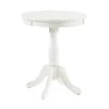 Palmer 18 in. W x 18 in. D x 22 in. H White Round Wood End / Side Table by Powell Company -Powell Company Shop white powell company end side tables hd1772st21 64 1000