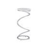 Pippen 10.5 in. W Silver Metal 23.75 in. H Round White Marble Drink Table with Metal Spiral Base by Powell Company -Powell Company Shop white powell company end side tables hd1797 64 1000