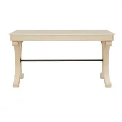 56.5 in. White Rectangular 3 -Drawer Writing Desk with X-side Panels by Powell Company -Powell Company Shop white powell company writing desks hd1029a19w 66 1000